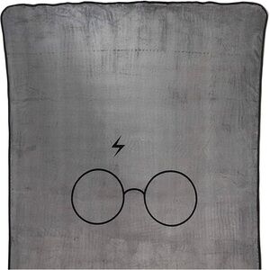 Gray Wizard Glasses Throw Blanket